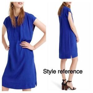 J.Crew Lightweight Viscose sleeveless dress in navy, size M